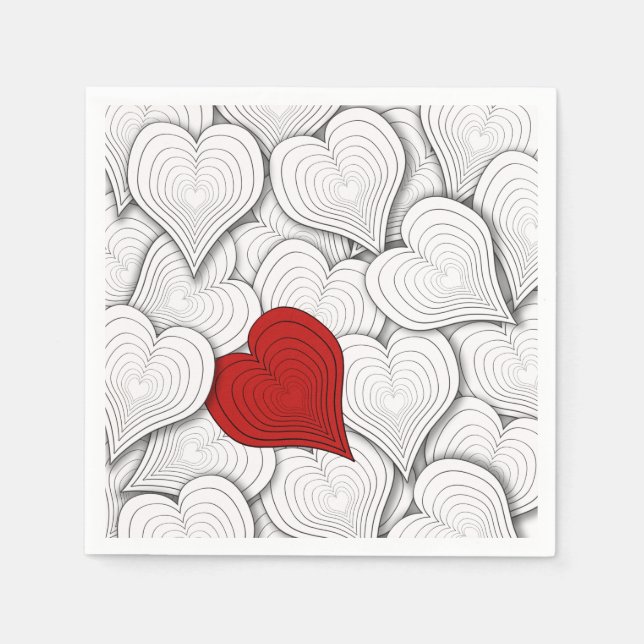Serviette Jetable Onion Hearts Illustration Whimsical (Devant)