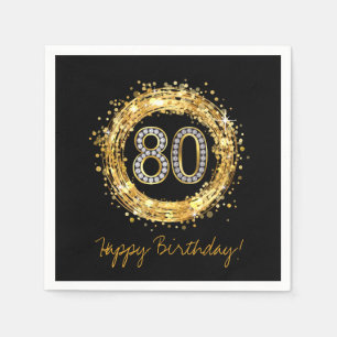 Serviette Jetable Or des confettis   de Bling de parties