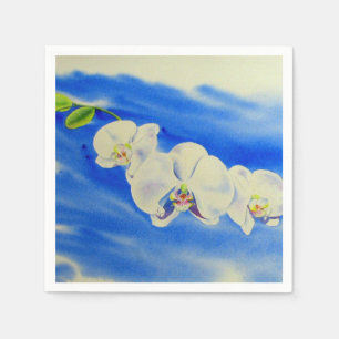 Serviette Jetable Orchidée Aquarelle peinture, brise, Nuages