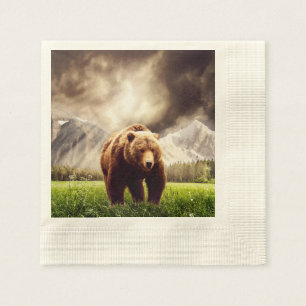 Serviette Jetable Ours de montagne