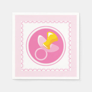 Serviette Jetable Pacifique rose Baby shower fille