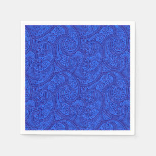 Serviette Jetable Paisley bleu