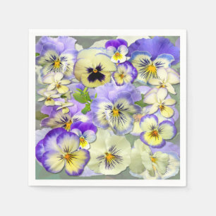 Serviette Jetable Pansies de Pastel