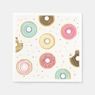Serviette Jetable Papier à Donut Napkin rose Doughnut doux Anniversa