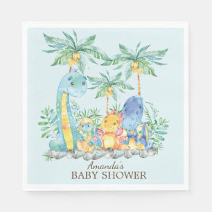 Serviette Jetable Papier Baby shower Dinosaures serviettes