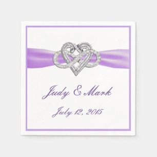 Serviette Jetable Papier Cardiaque Purple Infinity Personnalisé