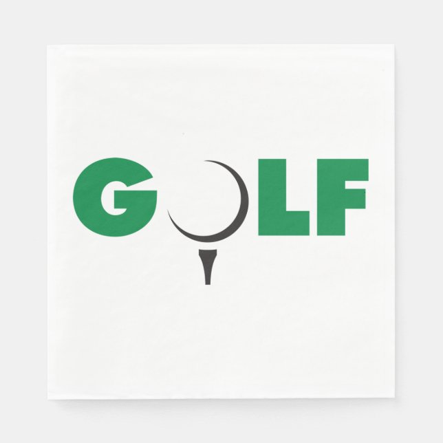 Serviette Jetable Papier de bord de golf (Devant)