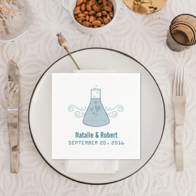 Serviette Jetable Papier de chimie bleu doux (Blue Sweet Chemistry Paper Napkins)