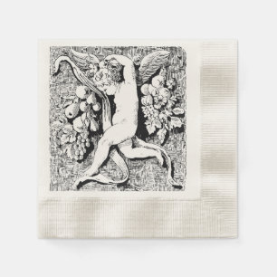 Serviette Jetable Papier de Cocktail Cherub ornemental Napkin
