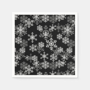 Serviette Jetable Papier de Noël serviettes-flocons de neige