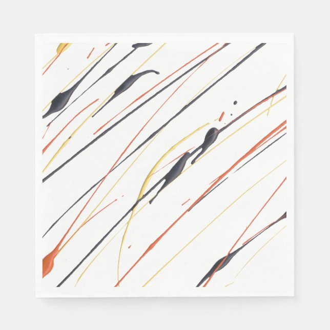 Serviette Jetable Papier de peinture en cuir flamboyant serviettes (Devant)