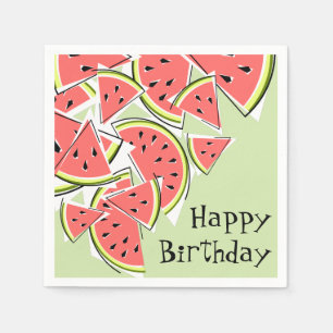 Serviette Jetable Papier de serviettes d'anniversaire Watermelon Gre
