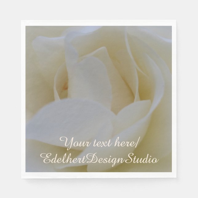 Serviette Jetable Papier de toilette Rose blanche (Devant)