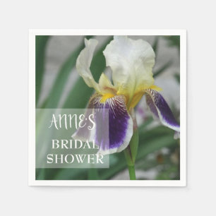 Serviette Jetable Papier Fête des mariées Fleur Iris