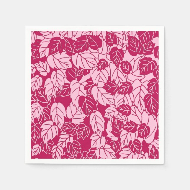 Serviette Jetable Papier japonais, Fuchsia et rose pâle (Devant)