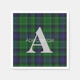 Serviette Jetable Papier Monogramme Abercrombie Clan Plaid
