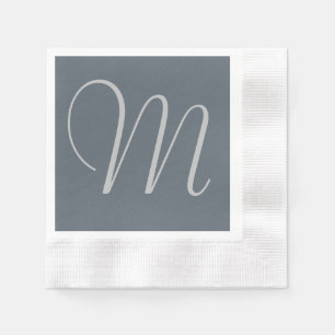 Serviette Jetable Papier Monogramme Simple Et Chic Personnalisé Napk
