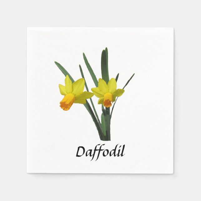 Serviette Jetable Papier Napkin - Daffodique (Devant)