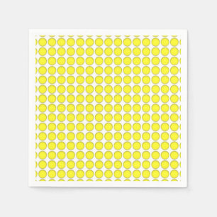 Serviette Jetable Papier Napkin - Points Jaunes