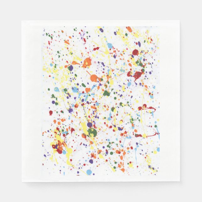 Serviette Jetable Papier "Paint Party" (Devant)