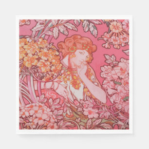 Serviette Jetable Papier peint Art nouveau