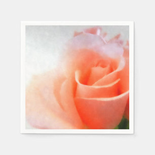 Serviette Jetable Papier Rose Pastel Peach