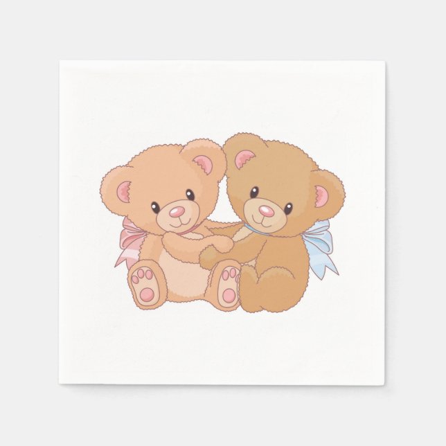 Serviette Jetable Papier Teddy Bear (Devant)