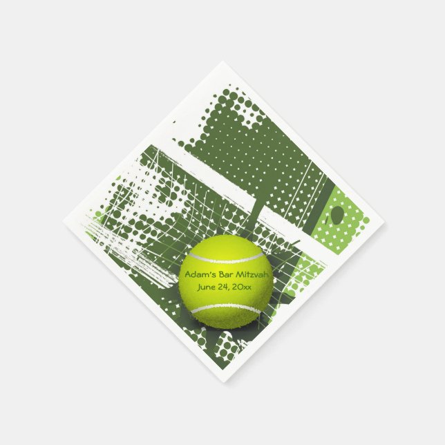 Serviette Jetable Papier Tennis Design Napkins (Coin)