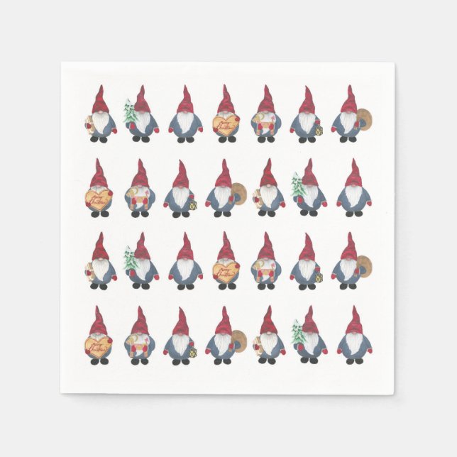 Serviette Jetable Papier Tomten Napkin (Devant)