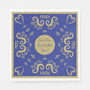 Serviette Jetable Pâques Blanc Standard serviettes Or Elegant