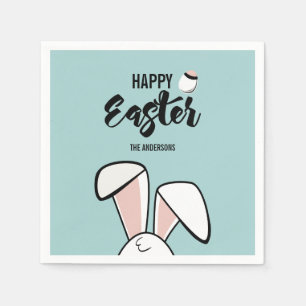 Serviette Jetable Pâques Bunny Ears Papier Napkin