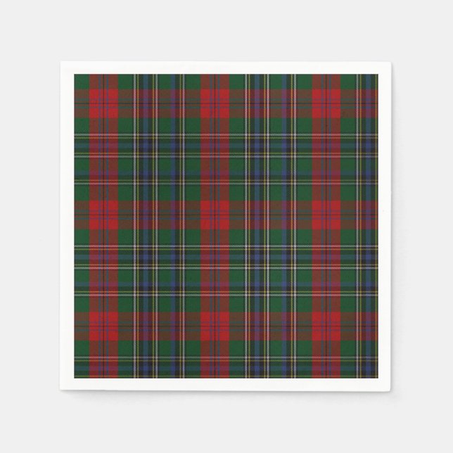 Serviette Jetable Paquets en papier peint MacLean Clan Tartan (Devant)