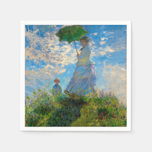 Serviette Jetable Parasol Monet Femme Impressionnisme