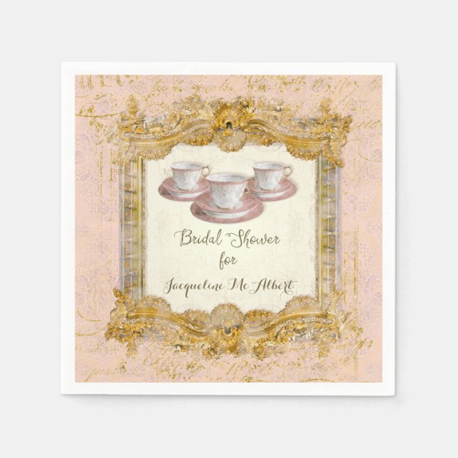 Serviette Jetable Paris French Royal Versailles Palace Tea Party (Devant)