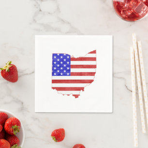 Serviette Jetable Parti patriotique américain du drapeau en forme d'