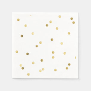 Serviette Jetable Parties scintillant d'or Confetti Dot Polka Nail P