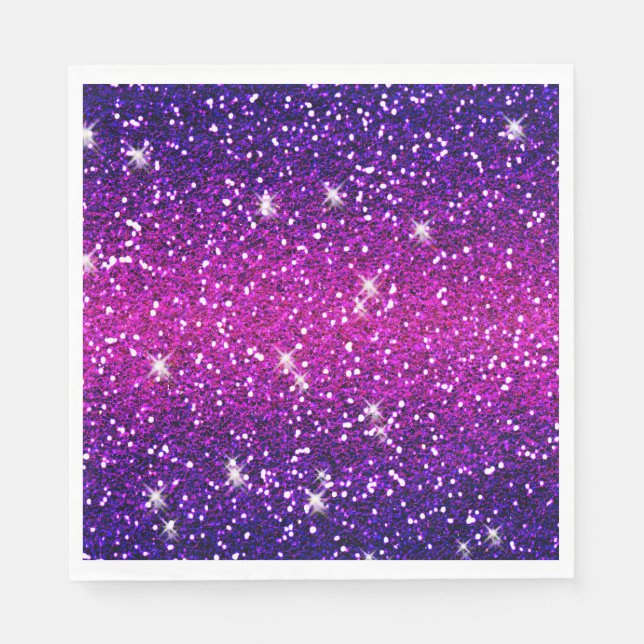 Serviette Jetable Parties scintillant Étincelles Purple Pink Texture (Devant)