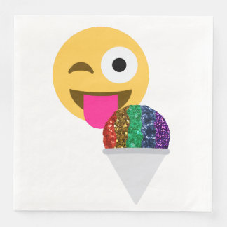 Serviette Jetable parties scintillant laver émoji serviettes en papi