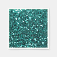 Parties scintillant Turquoise chic Faux