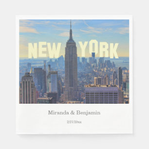 Serviette Jetable Paysage urbain de NYC ESB WTC 2C L