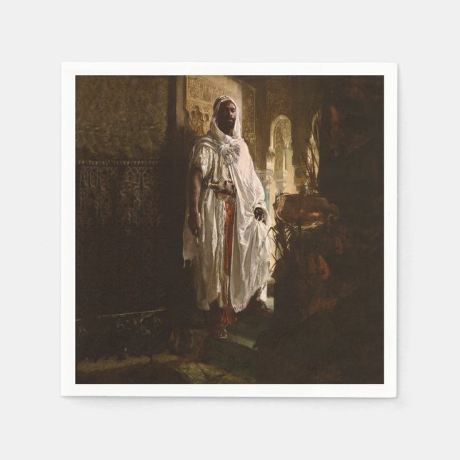 Serviette Jetable Peinture en chef maure africaine Portrait (Devant)