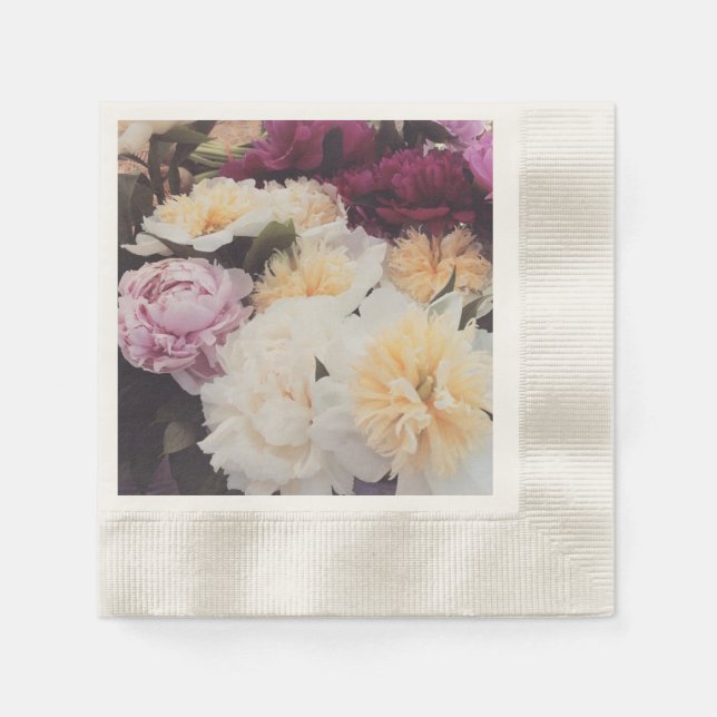 Serviette Jetable Peony Napkins (Devant)