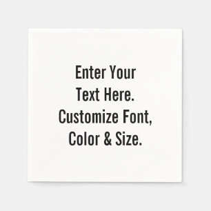 Serviette Jetable Personnalisé