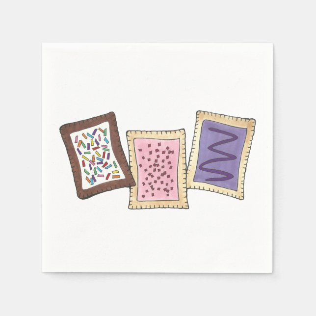 Serviette Jetable Petit-déjeuner congelé Pâtisserie Grille-pain Junk (Devant)