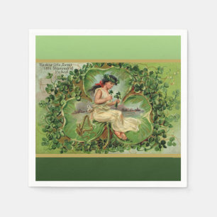 Serviette Jetable Petit Shamrock doux