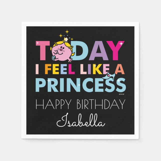 Serviette Jetable Petite Miss Princess | I Feel Like A Princess (Devant)