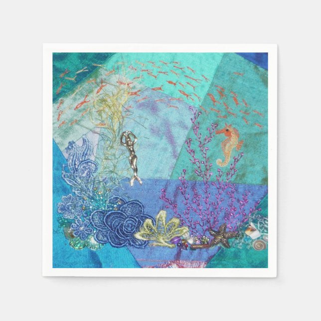 Serviette Jetable Petite Sirène (Devant)