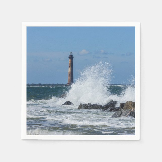 Serviette Jetable Phare de Morris Island (Devant)