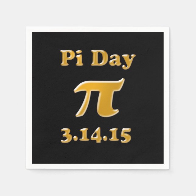 Serviette Jetable Pi Day 2015 Papier serviettes (Devant)