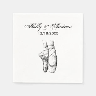 Serviette Jetable Pieds de danseuse sur pointes #1